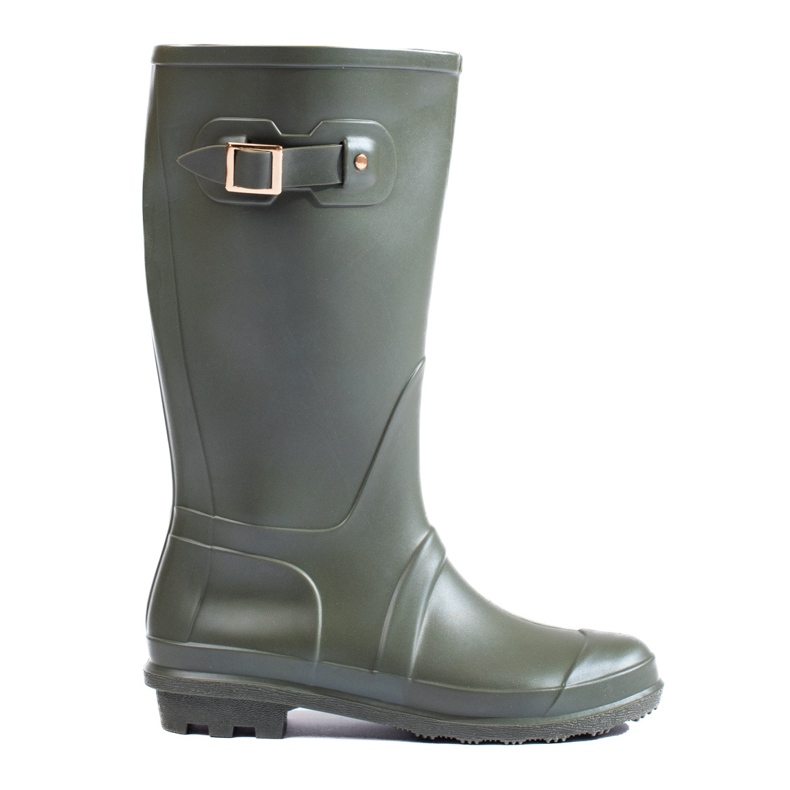 Botas de agua de mujer verdes con hebilla Shelovet