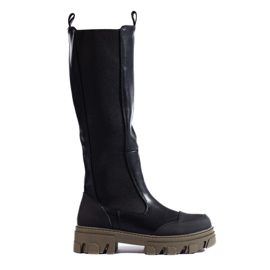 Botas negras con parte superior Shelovet flexible. negro