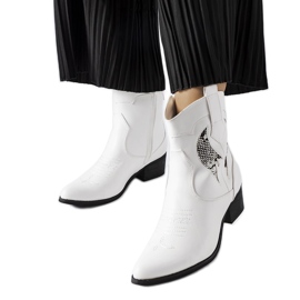 Botas cowboy de tacón Henriette blancas blanco Botas cowboy de tacón Henriette blancas blanco