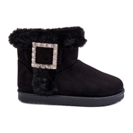 Botas de nieve aislantes con hebilla, Negro Dulca