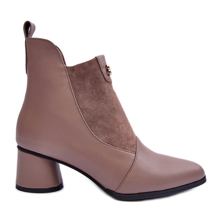 Botas Tacón Piel S.Barski MR870-96 Beige