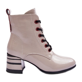 Botas Tacón Charol S.Barski MR870-49 Gris Claro
