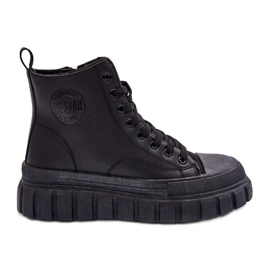 Zapatillas Deportivas De Piel Con Aislamiento Y Cremallera Big Star MM274625 Negro