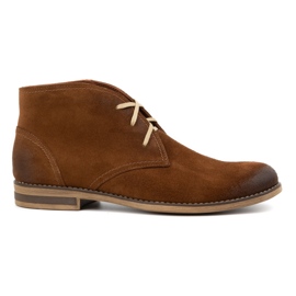 Kampol Botines de hombre, aislantes, ante 102KAM, marrón