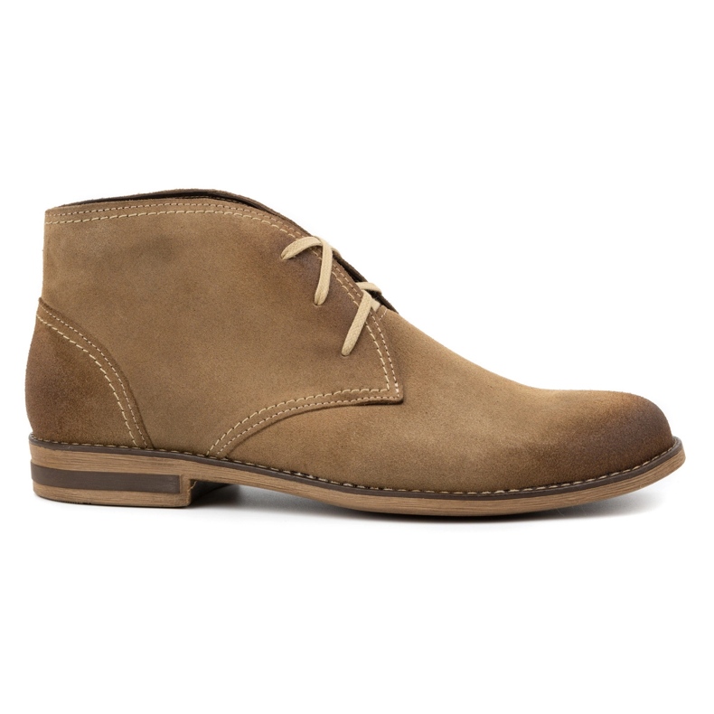 Kampol Botas de hombre, ante aislante 102KAM, beige
