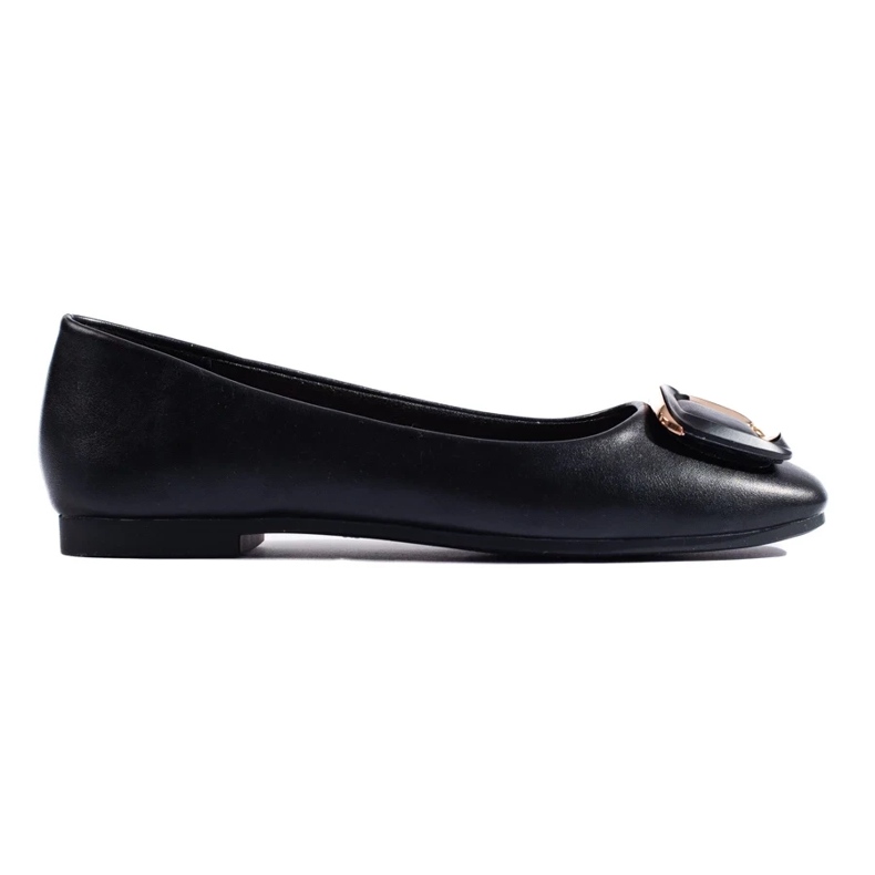 Bailarinas elegantes negras con punta cuadrada de Shelovet negro