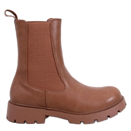 Botas Chelsea altas de mujer Setze Tan marrón