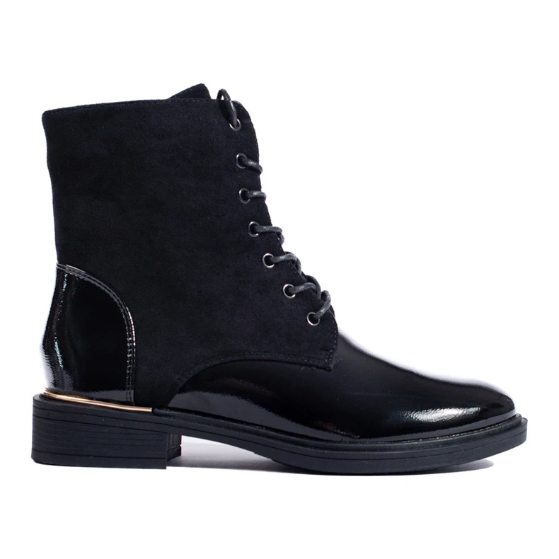 Botas obreras con cordones Shelovet de mujer negras negro