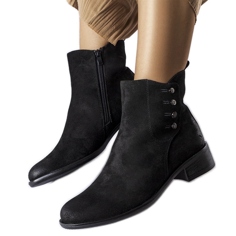 Botas planas Decorah negras negro