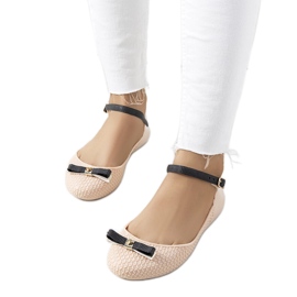 Bailarinas de mujer beige jaspeado