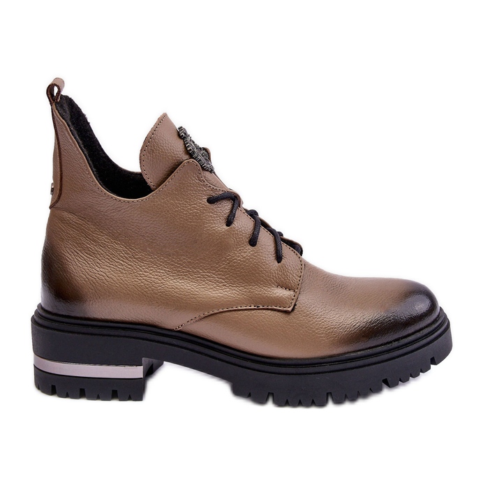 Botas Planas Mujer Piel Beige Lemar Charline