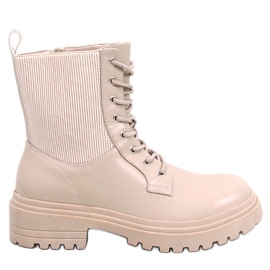 Rettke Botines beige con cordones Rettke Botines beige con cordones