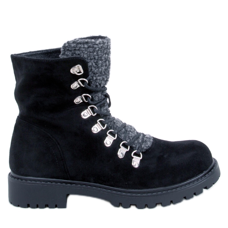 Leggs Botas negras con cordones negro Leggs Botas negras con cordones negro