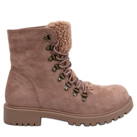 Leggs Botas con cordones beige