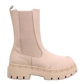 Faime Botas Chelsea altas beige