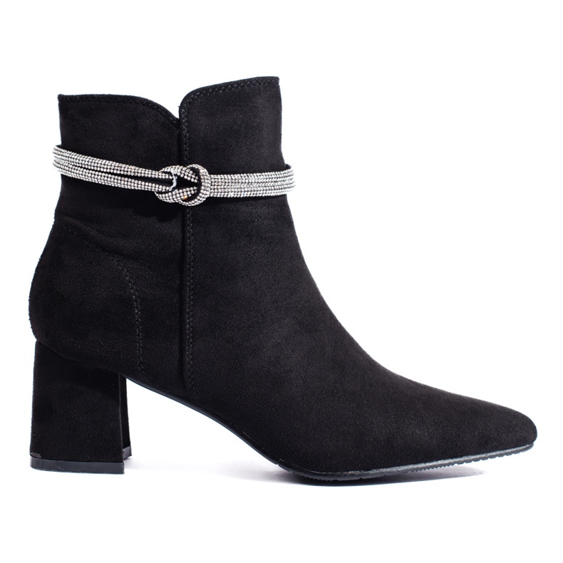 Botines de mujer Shelovet de ante clásico negro
