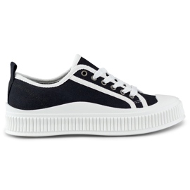 Zapatillas de mujer negras con suela blanca. negro