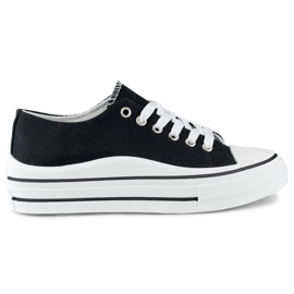 Zapatillas clásicas de mujer negras. negro