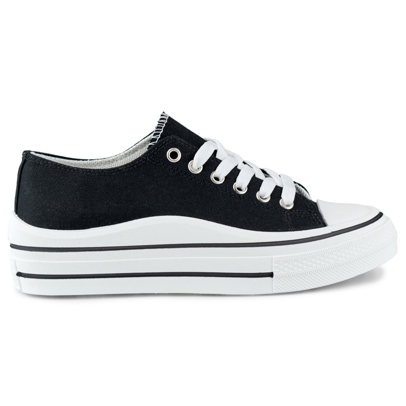 Zapatillas clásicas de mujer negras. negro