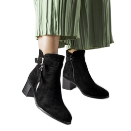 Botines de tacón bajo Bédard negros