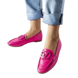 Mocasines con hebilla rosa de Delgi rosado
