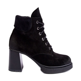 Negro - Botines con cordones de ante Lemar Flomes