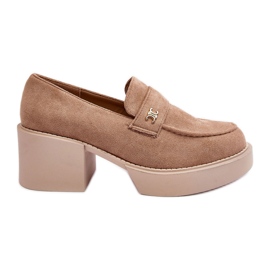 Zapatos De Tacón Alto De Ante Para Mujer, Beige Afnira