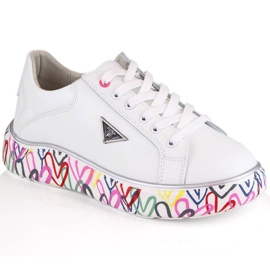 Zapatos de piel con plataforma de colores Filippo W PAW462B, blanco