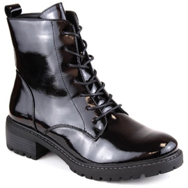 Vinceza W JAN26C botines aislantes de charol negro