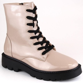 Vinceza W JAN240 botines aislantes de charol beige