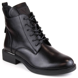 Botines aislantes de tacón plano Vinceza W JAN241, negro