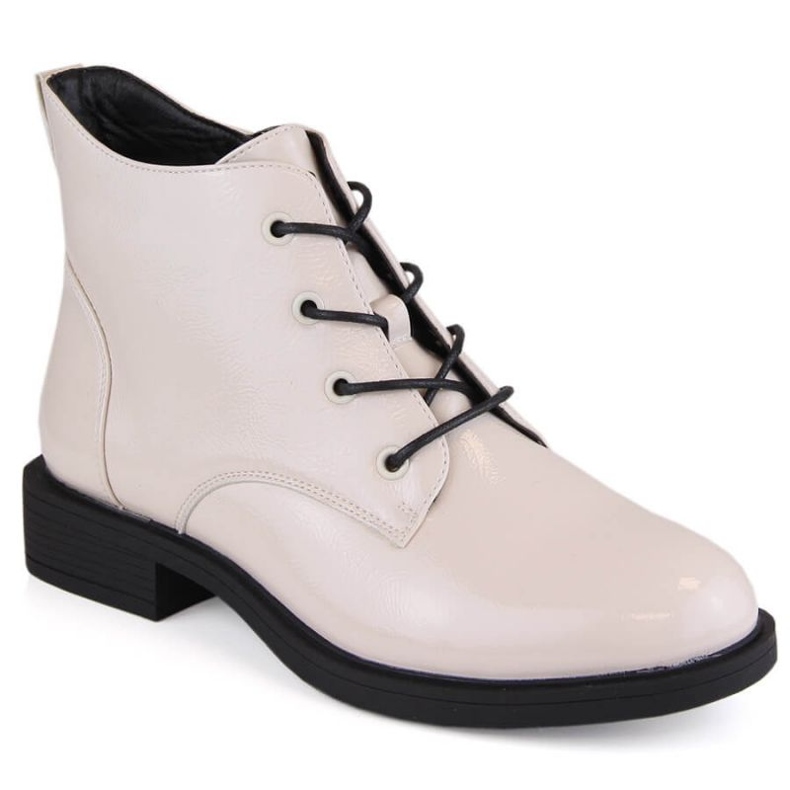 Vinceza W JAN243 botines aislantes de charol beige