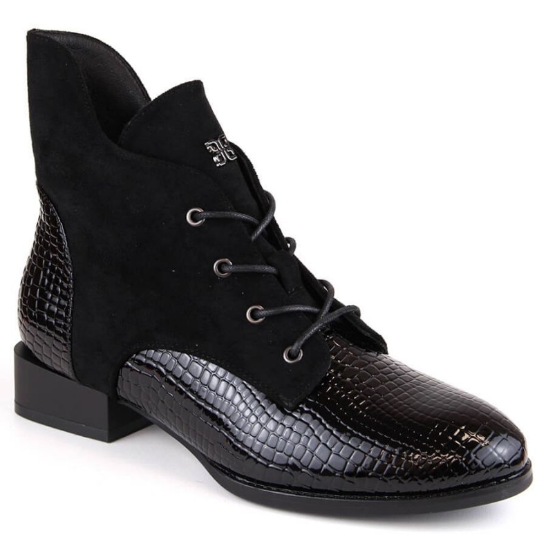 Botines aislantes de tacón plano Vinceza W JAN246A, negro