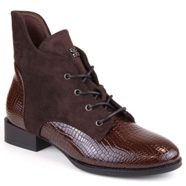 Botas aislantes tacón plano Vinceza W JAN246B marrón