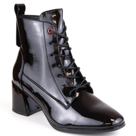Botines de charol aislantes de tacón Vinceza W JAN248, negro