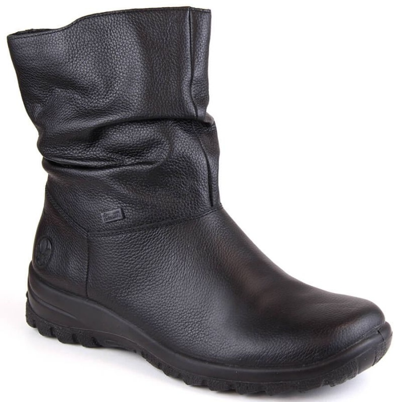 Botas impermeables de piel con aislamiento de lana Rieker Tex W RKR617 negro