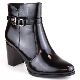 Botines lacados y aislantes de Sergio Leone W SK421, negro