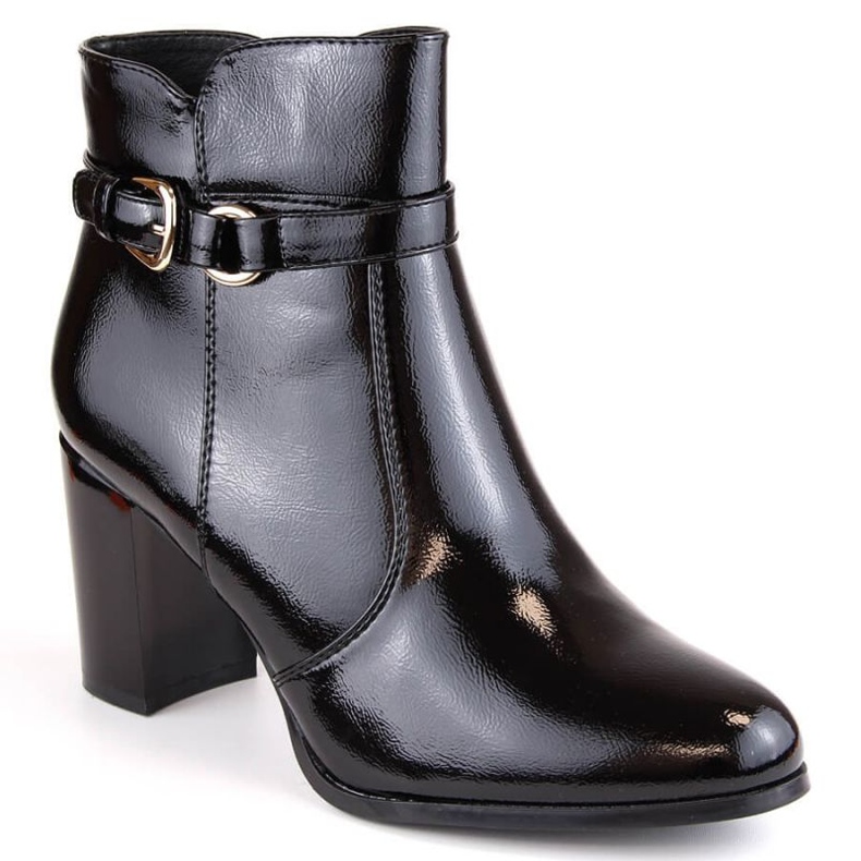 Botines lacados y aislantes de Sergio Leone W SK421, negro
