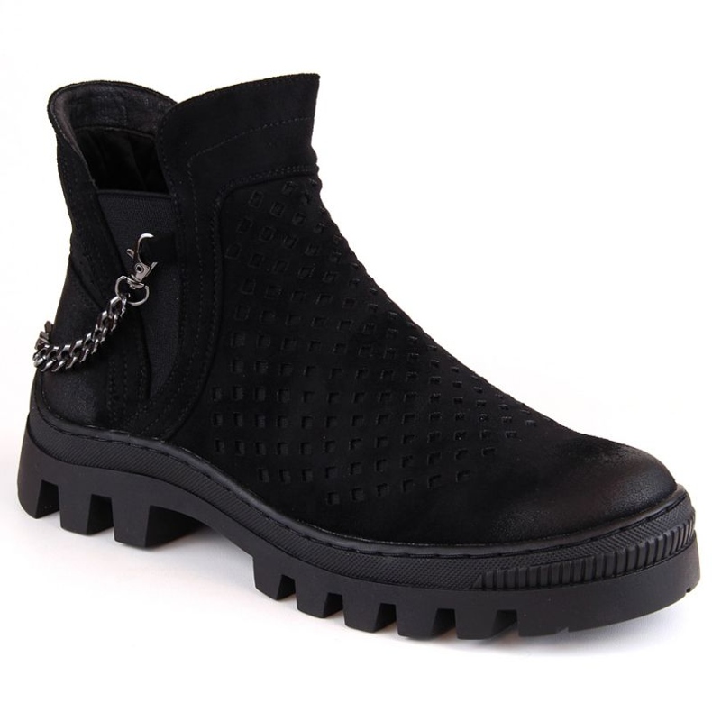 Potocki W WOL179A botines de ante, negro