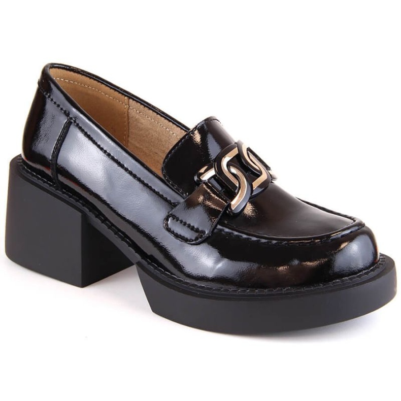 Filippo W PAW466 Mocasines tacón piel negro
