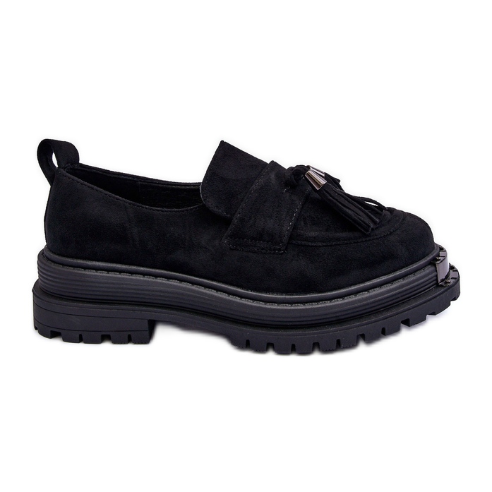 PS1 Zapatos De Gamuza Mocasines De Mujer Negro Ramvli