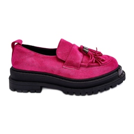 PS1 Zapatos De Ante Mocasines De Mujer Fucsia Ramvli rosado