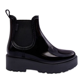 Botas de agua lacadas con plataforma Big Star MM274395 Negro