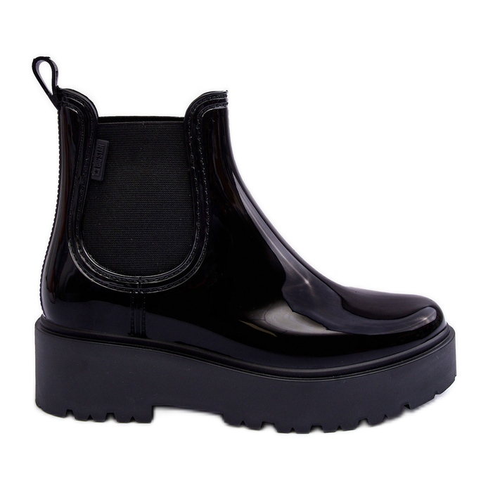 Botas de agua lacadas con plataforma Big Star MM274395 Negro