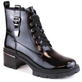 Botines aislantes de tacón alto D&amp;A S.Barski Premium Collection W OLI235 negro
