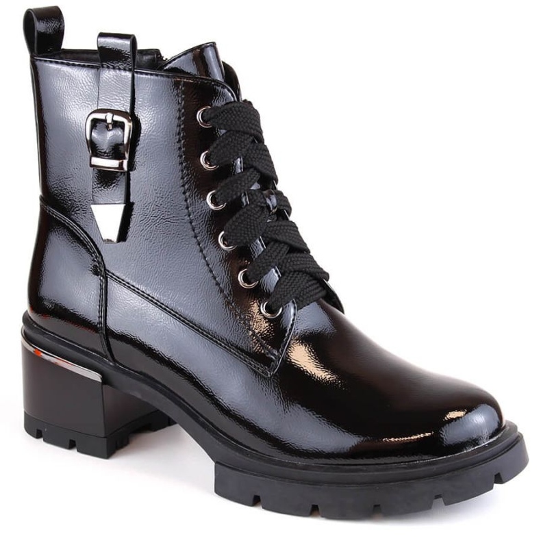Botines aislantes de tacón alto D&amp;A S.Barski Premium Collection W OLI235 negro