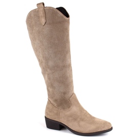 Jezzi W JEZ409B Botas de ante con aislamiento, beige