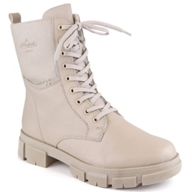 Botas cómodas de piel con aislamiento Rieker W RKR613, beige