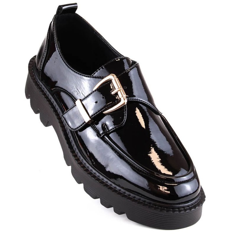 Zapatos lacados con hebilla Vinceza W JAN237B, negro