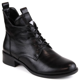 Botines aislantes con cordones y cremallera M.Daszyński W SAN18, negro